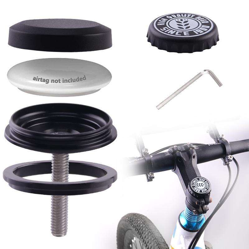 For AirTag Tracker Case Bicycle Hidden Headset Mount Anti-Theft Bike Locator Bracket Holder, Styl...
