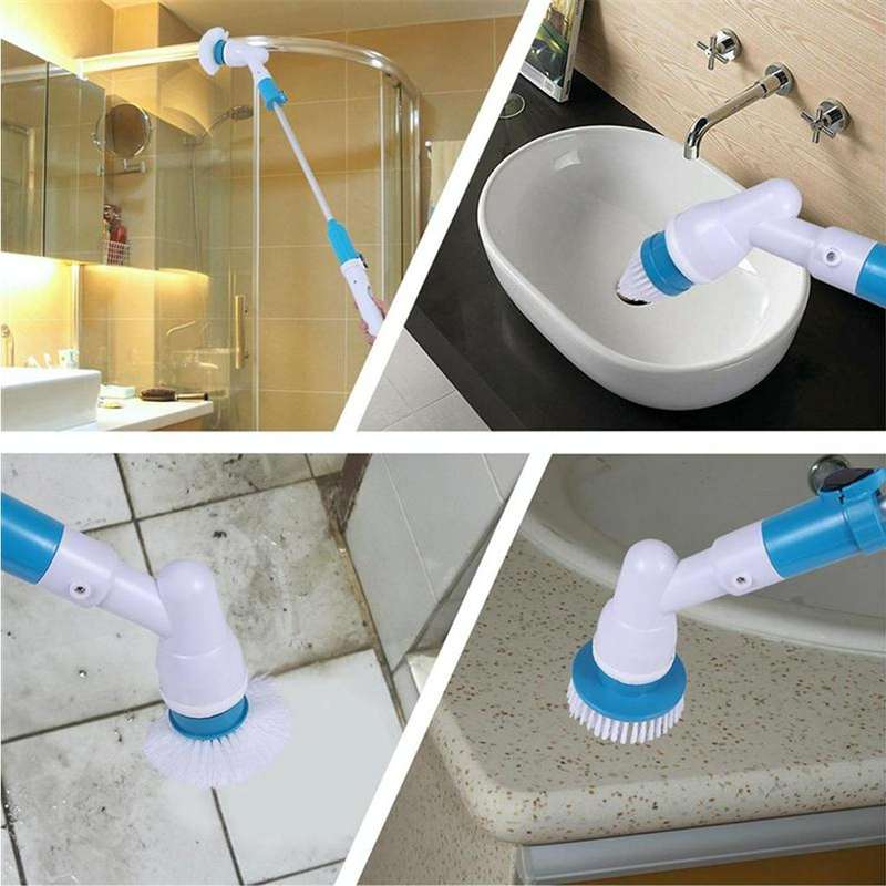 Multi-function Tub and Tile Scrubber Cordless Power Spin Scrubber Power Cleaning Brush Set for Ba...