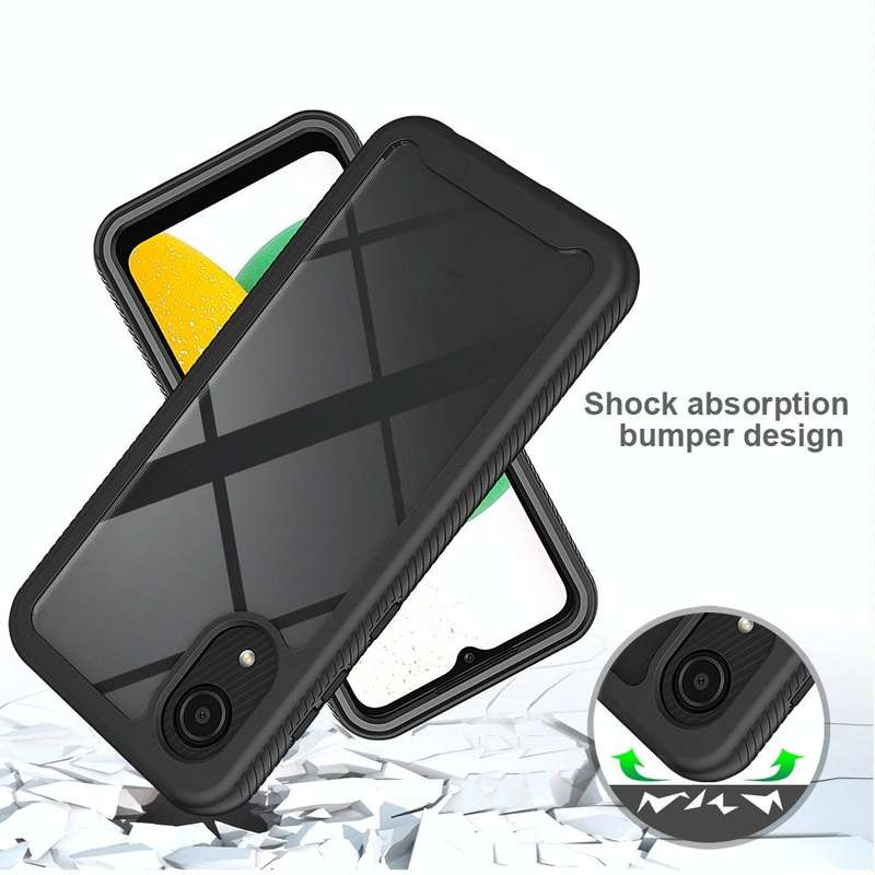 For Samsung Galaxy A03 Core Starry Sky Solid Color Series Shockproof PC + TPU Phone Case(Black)