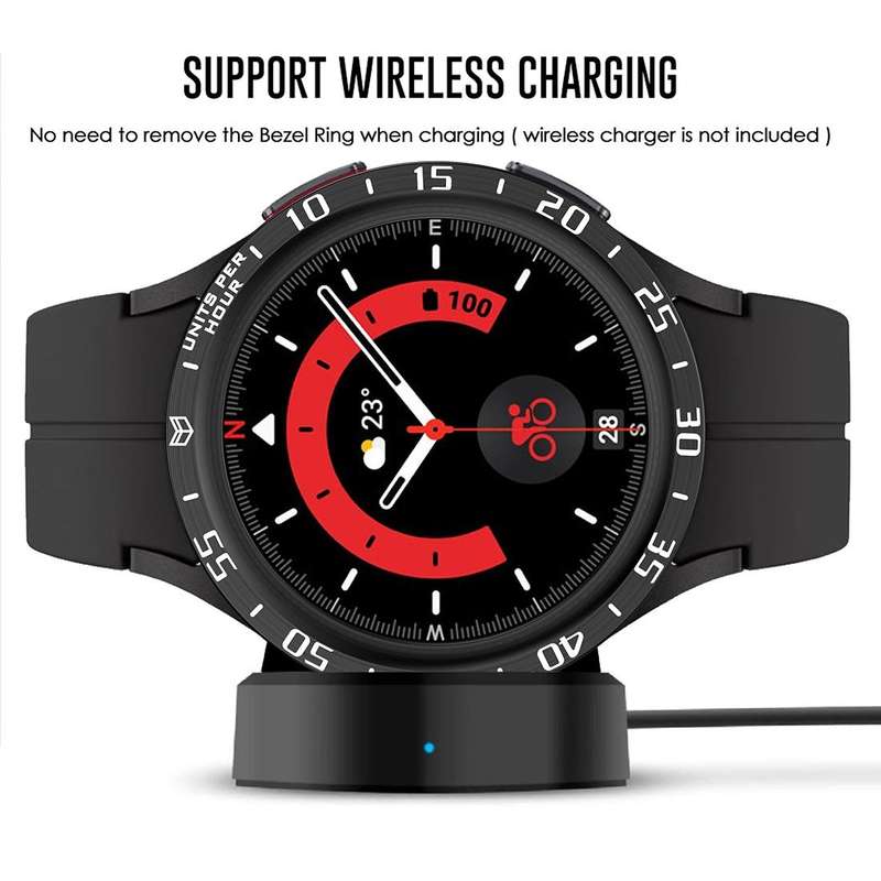 For Samsung Galaxy Watch5 Pro 45mm A Style Dial Steel Protective Frame(Black)