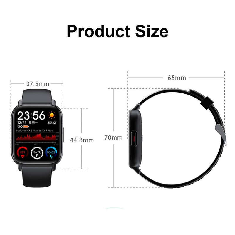 QS16Pro 1.69-Inch Health Monitoring Waterproof Smart Watch, Supports Body Temperature Detection, ...