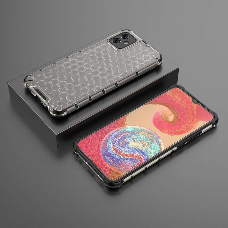 For Samsung Galaxy A04e 5G Honeycomb Shockproof Phone Case(Black)