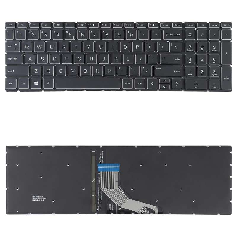 US Version Keyboard with Keyboard Backlight for HP 15-DA 15-DA0002DX 15-DA0008CA 15-DB 15-DB0003C...