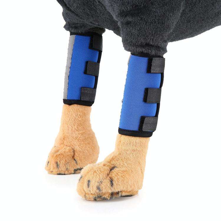 Pet Knee Protector Dog Surgery Injury Protective Cover, Size: S(Blue Reflection)
