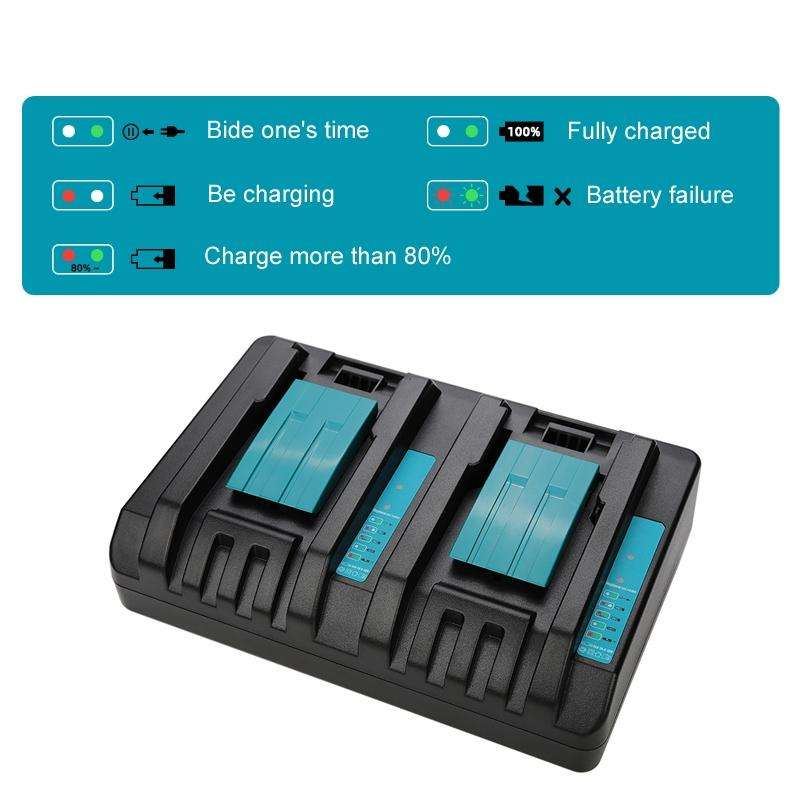 For Makita DC18RC 14.4-18V Lithium Battery Dual Charger, Specification: EU Plug