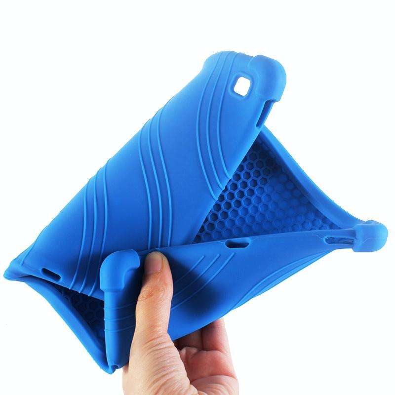 For Galaxy Tab S5e T720 Tablet PC Silicone Protective Case with Invisible Bracket(Black)