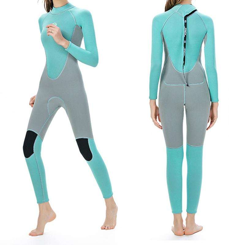 SLINX 1710 3mm Neoprene Super Elastic Wear-resistant Warm Contrast Long-sleeved One-piece Diving ...
