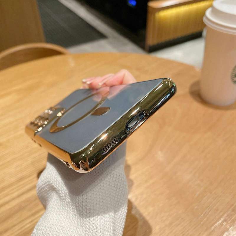 For Samsung Galaxy S21 Ultra 5G Electroplated Frame MagSafe Magnetic Phone Case(Dark Green)