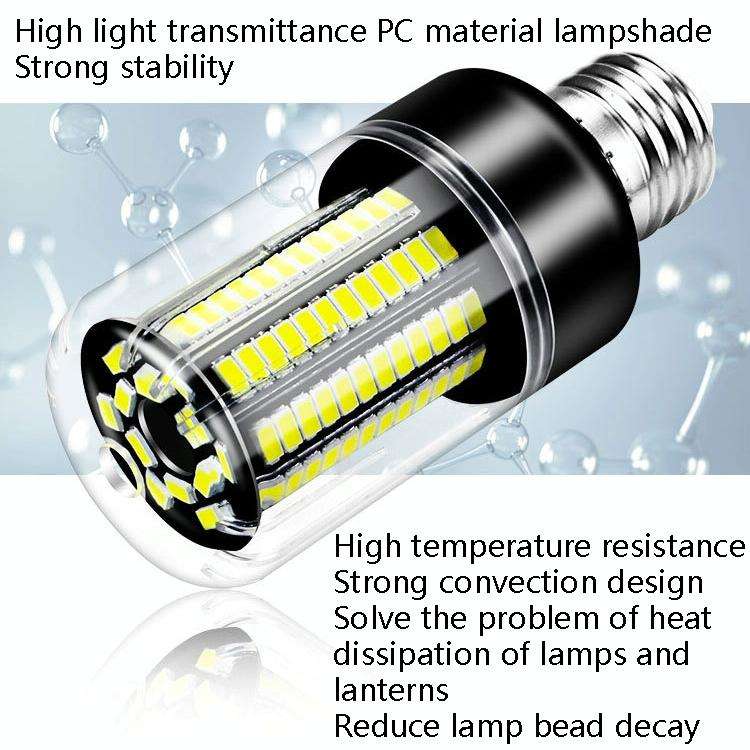 15W 5736 LED Corn Light Constant Current Width Pressure High Bright Bulb(E27 White)