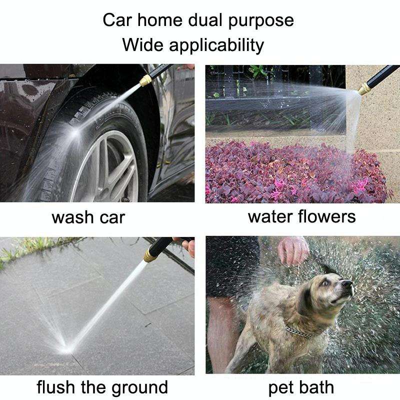 High Pressure Car Wash Hose Telescopic Watering Sprinkler, Style: H2+3 Connector+10m Tube+Foam Pot