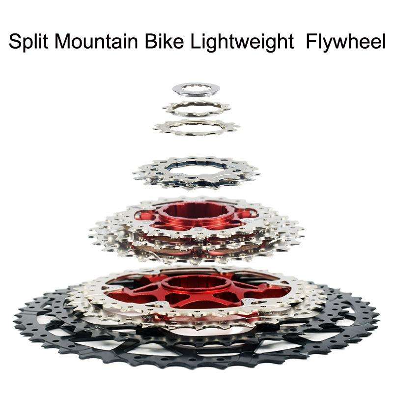 VG Sports Split Mountain Bike Lightweight Cassette Flywheel, Style: 11 Speed 52T (Black)