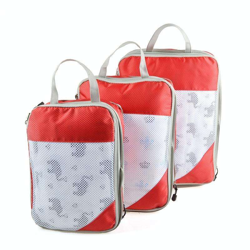 3 PCS/Set Travel Waterproof Compression Clothes Storage Bag(Blue Without Net)