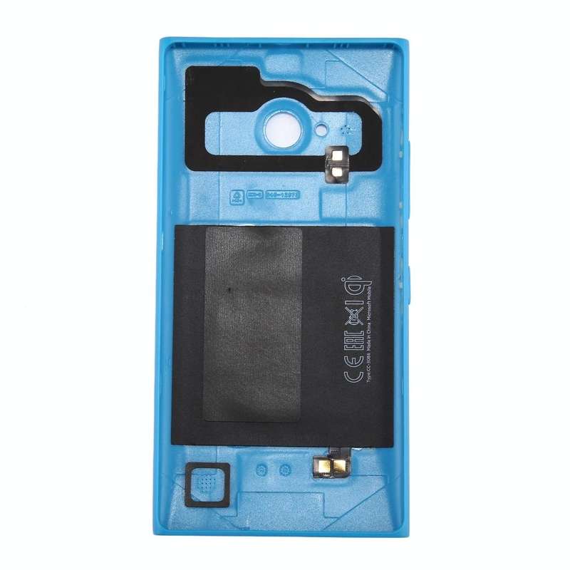 for Nokia Lumia 735 Solid Color NFC Battery Back Cover(Blue)