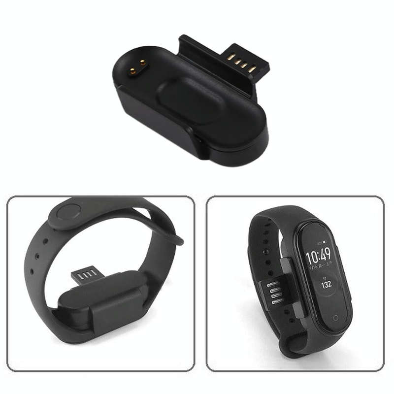 For Xiaomi Mi Band 4 Charger Charging Dock Base Stand Holder with 1m Charging Cable(Black)