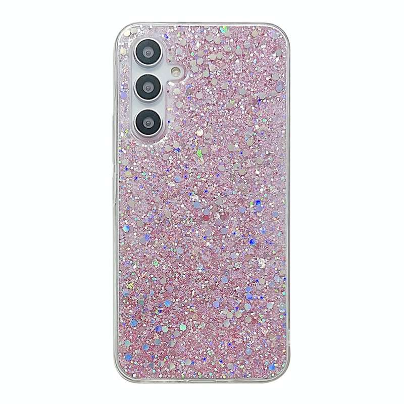 For Samsung Galaxy A54 5G Glitter Sequins Epoxy TPU Phone Case(Pink)
