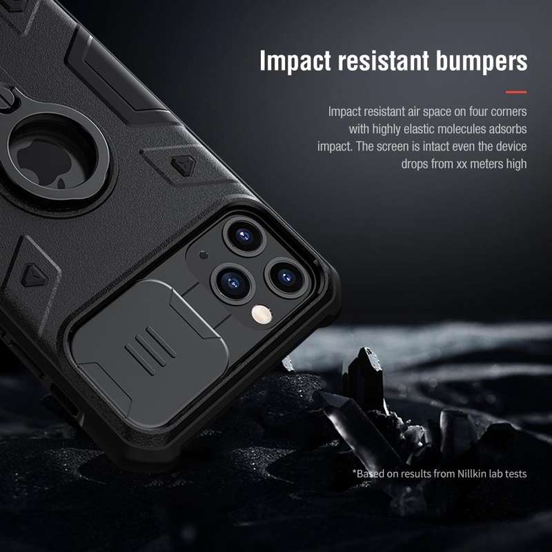 For iPhone 11 Pro Max NILLKIN Shockproof CamShield Armor Protective Case with Invisible Ring Hold...