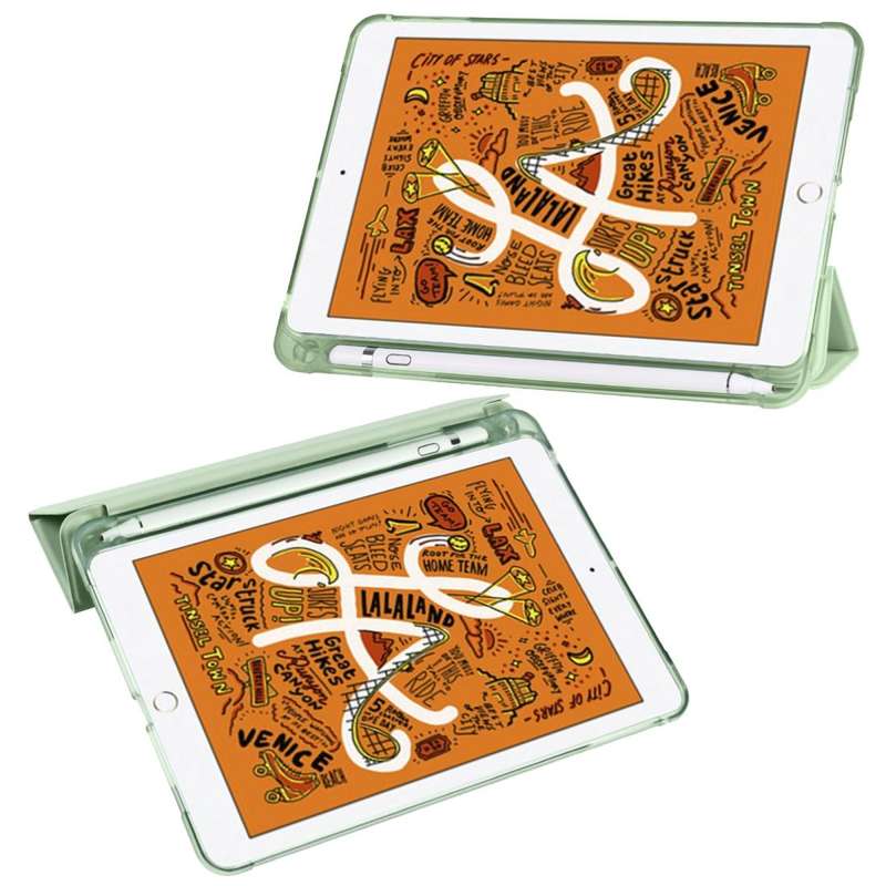 For iPad Mini 5 / Mini 4 3-folding Horizontal Flip PU Leather + Shockproof TPU Case with Holder &...