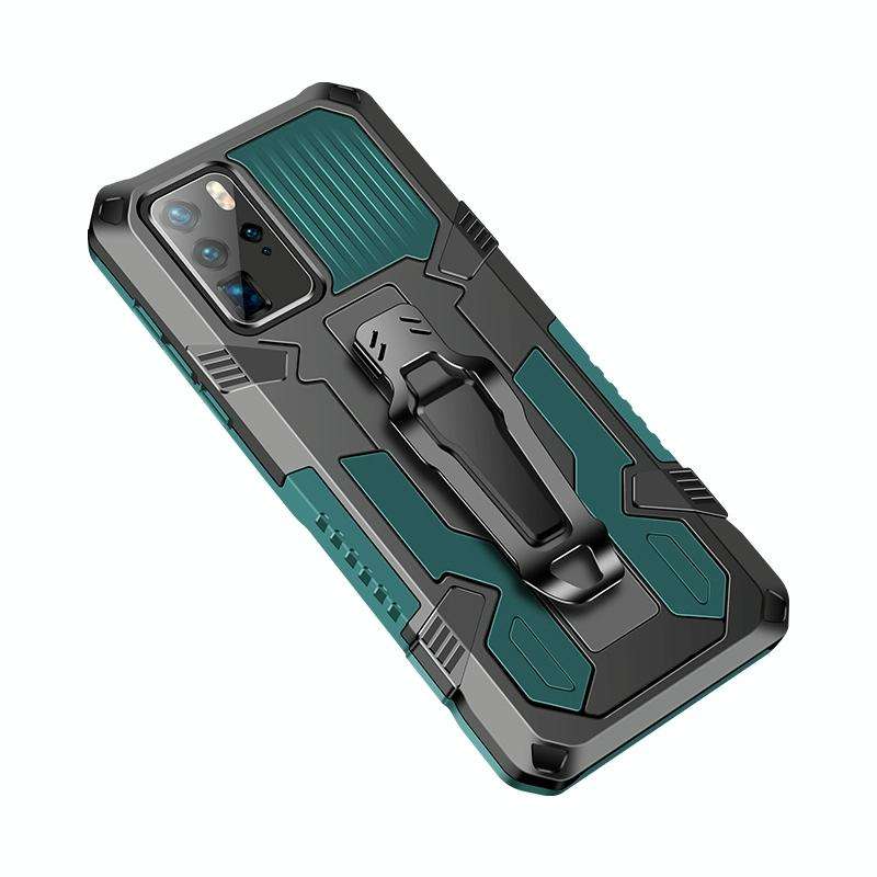 For Huawei P40 Machine Armor Warrior Shockproof PC + TPU Protective Case(Army Green)
