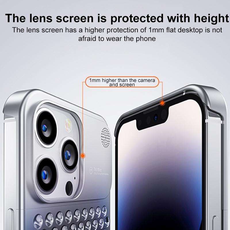 For iPhone 15 Aromatherapy Aluminum Alloy Cooling Phone Case(Grey)