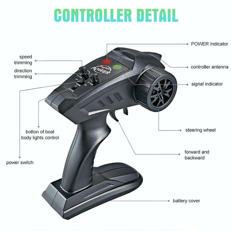 HongXunJie HJ806 2.4Ghz Water Cooling High Speed Racing Boats with Remote Controller, Auto Flip F...