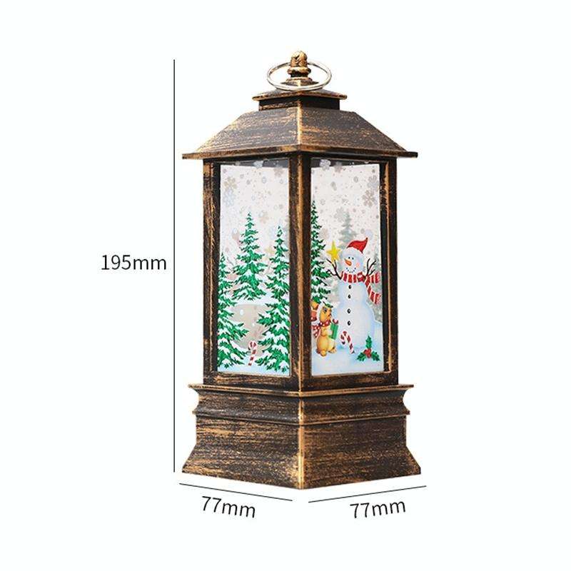 Christmas Flame Lantern Christmas Decoration LED Luminous Ornament Candlestick Lamp, Size: Large ...