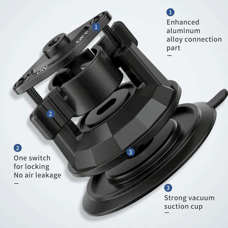 UBA-P1LB Car Flexible Tablet Suction Cup Clamp Holder with Extension Rod & Remote Control