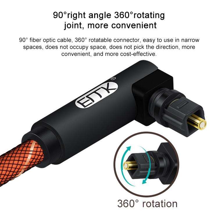 EMK 90 Degree Swivel Adjustable Right Angled 360 Degrees Rotatable Plug Nylon Woven Mesh Optical ...