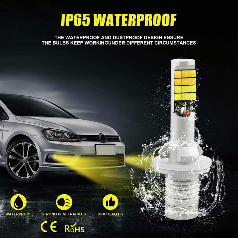 2 PCS V6 880 DC9-36V 30W 3000LM IP65 Car LED Double Color Fog Light with 30LEDs SMD-2525 Lamp