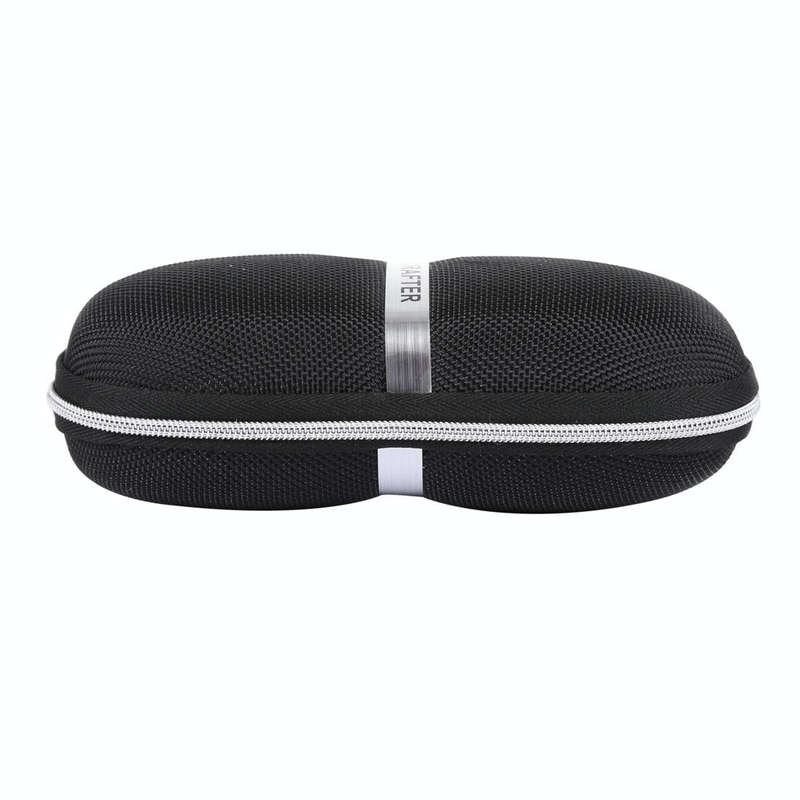 HDCRAFTER E-001 Sunglasses Zipper Style Solid Glasses Protection Case + Microfiber Cloth, Size: 1...