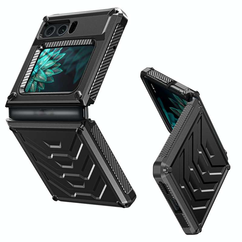 For Motorola Razr 2022 All-inclusive Shockproof Folding Phone Case(Black)