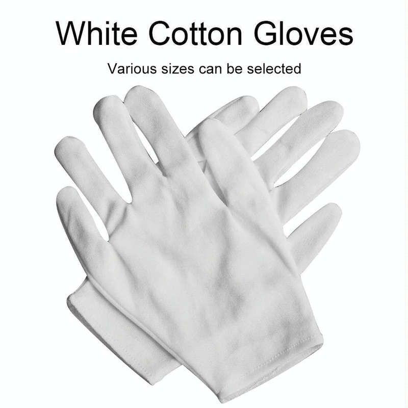 12 Pairs Pure Cotton Working Gloves, Thin Section