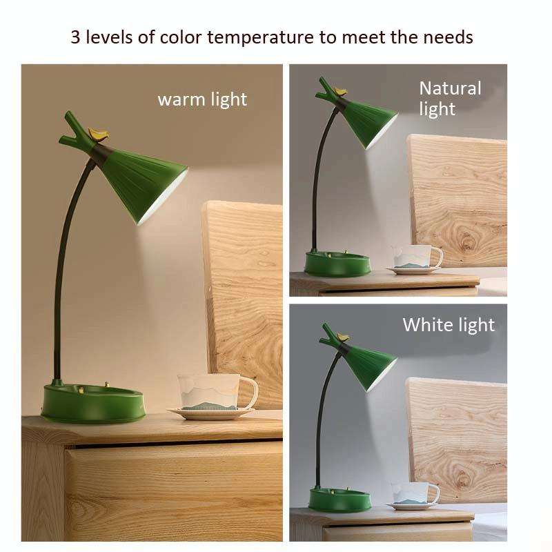 GIVELONG Forest Bird LED Touch Usb Table Lamp With Mobile Phone Holder Bedroom Bedside Night Ligh...