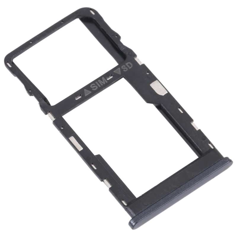 For TCL 20 R 5G Original SIM Card Tray + Micro SD Card Tray(Black)