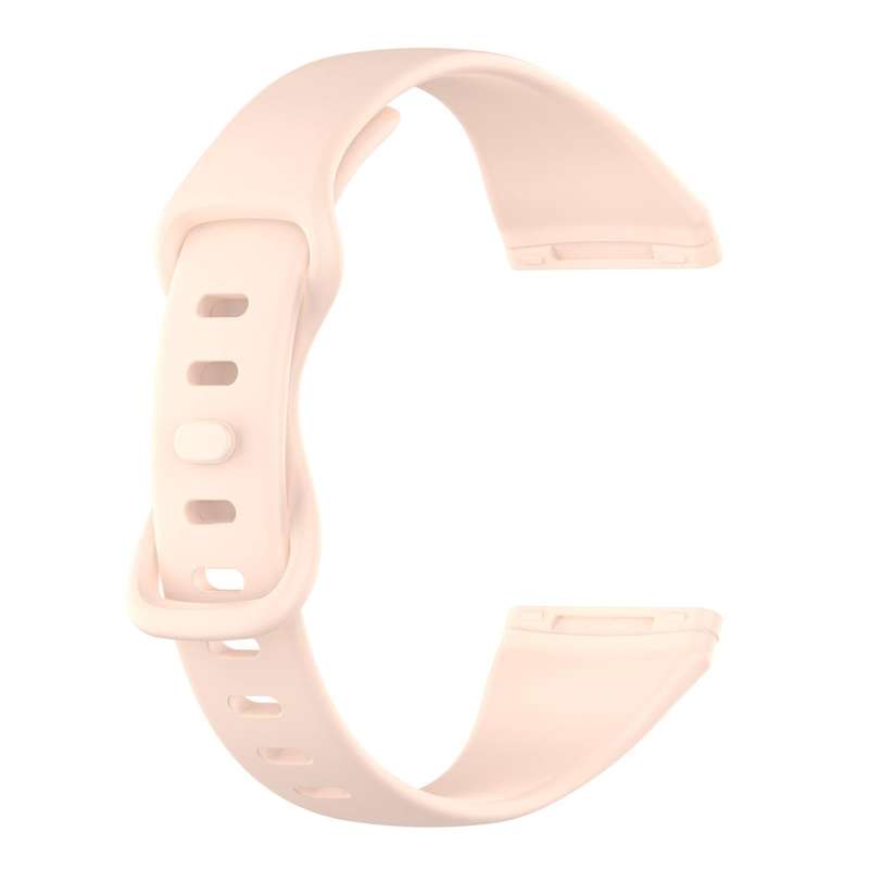 For Fitbit Versa 4 / Versa 3 / Sense Universal TPU Watch Band, Size:S(Sand Pink)