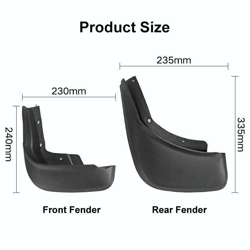 For Volvo XC60 2014-2017 4pcs/Set Car Auto Soft Plastic Splash Flaps Fender Guard