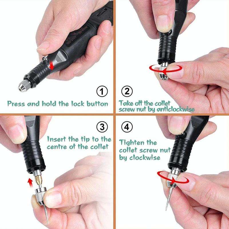 70pcs/set Mini Electric Speed Adjustable Engraving Pen Micro Electric Drill(EU Plug)