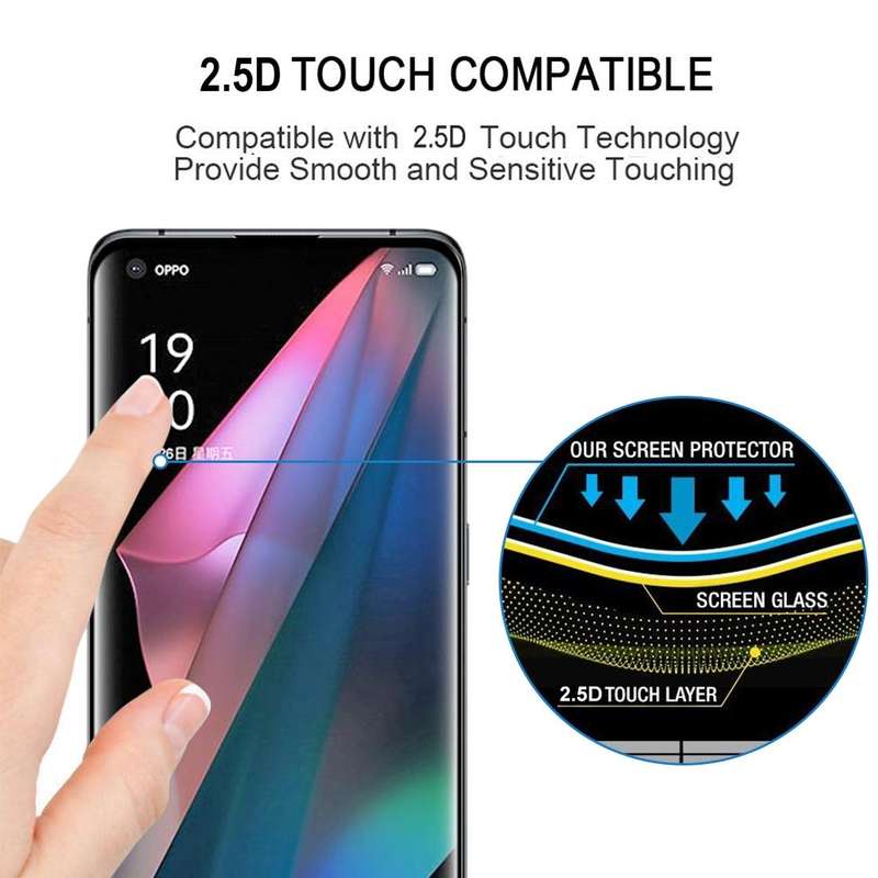 For OPPO Find X3 Pro 25 PCS 3D Curved Edge Full Screen Tempered Glass Film(Black)