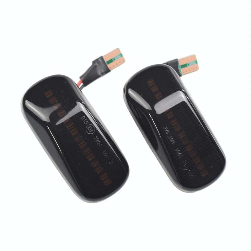 2pcs For Honda Civic 2001-2015 Car Dynamic LED Fender Side Light 34301-S5H-T02(Transparent Black)
