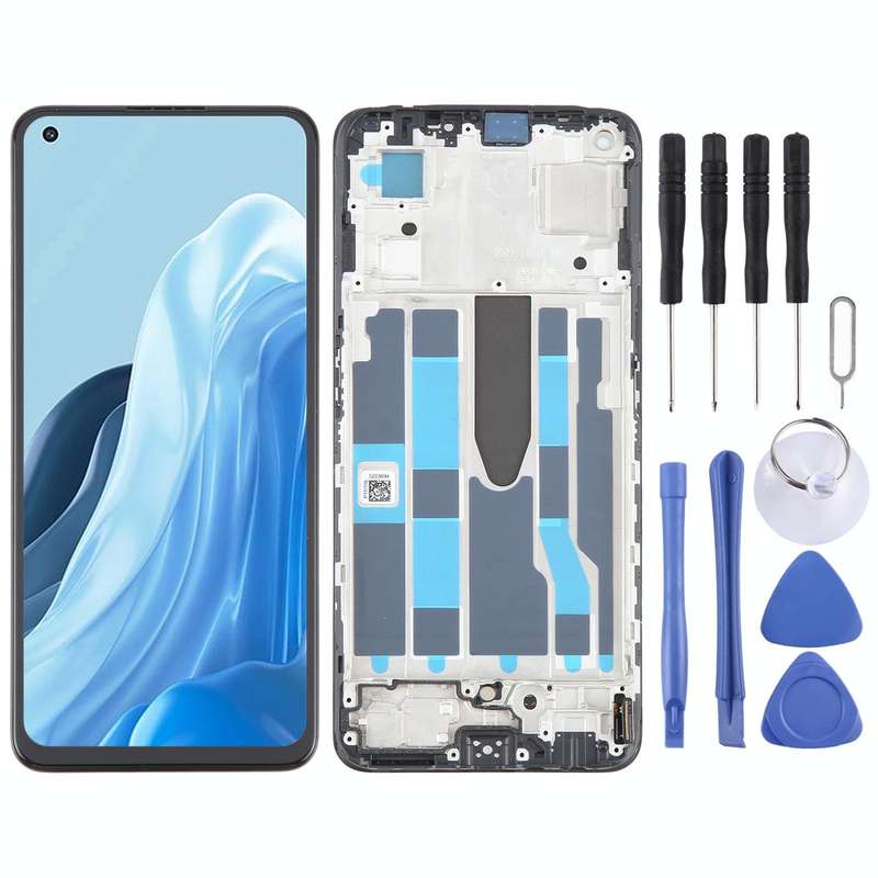 For OPPO Reno7 5G Original AMOLED LCD Screen Digitizer Full Assembly with Frame