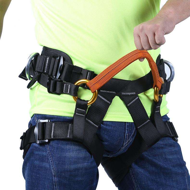 XINDA XDA9519 Outdoor Polyester High-strength Wire Downhill Seat Belt for Climbing Trees(Black)