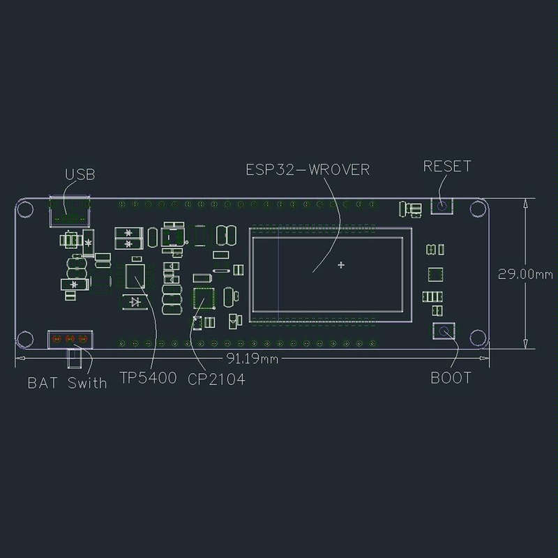 TTGO T-Energy WiFi Wireless Module 18650 Battery Holder ESP32 WROVER Development Board