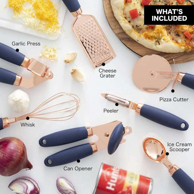 BXGN7-01 7 in 1 Household Kitchen Gadgets Set, Style: Color Box(Black)