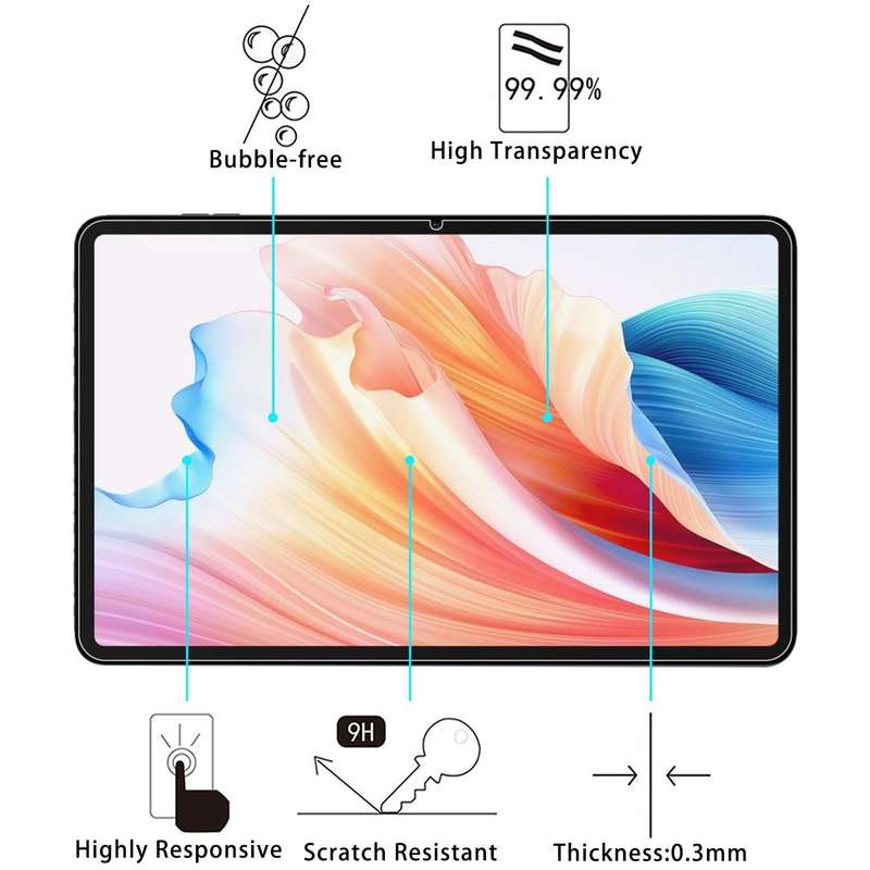 For Blackview Tab 18 9H 0.3mm Explosion-proof Tempered Glass Film