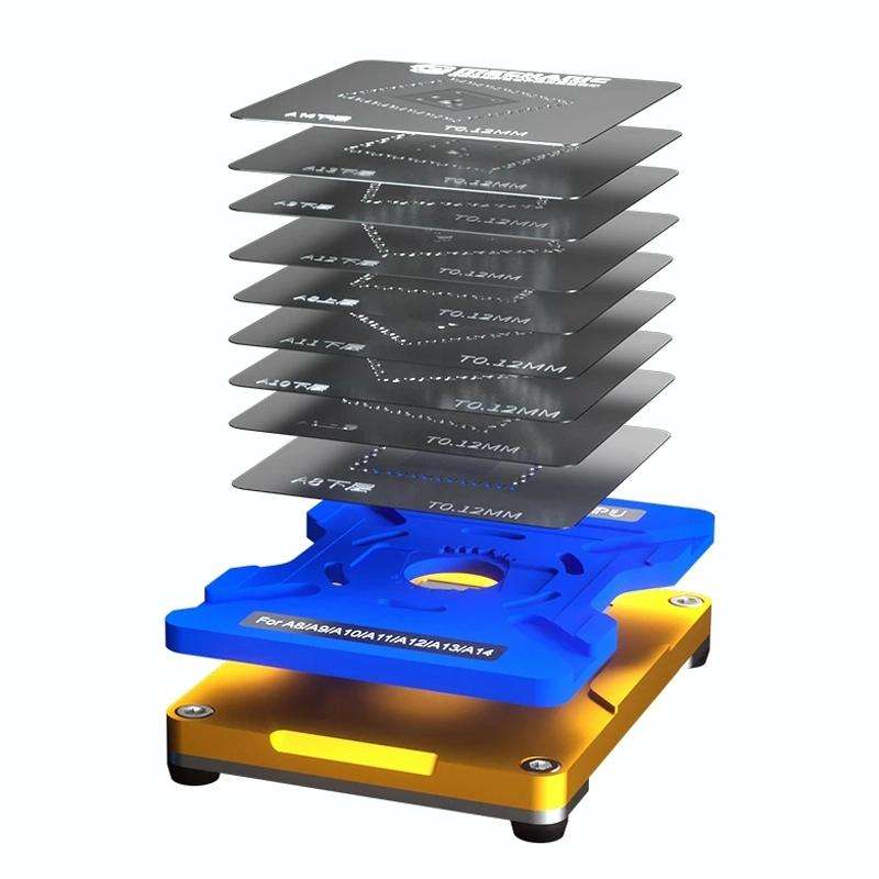 Mechanic ICPU 7 in 1 BGA Positioning Planting Tin Platform For iPhone A8 / A9 / A10 / A11 / A12 /...