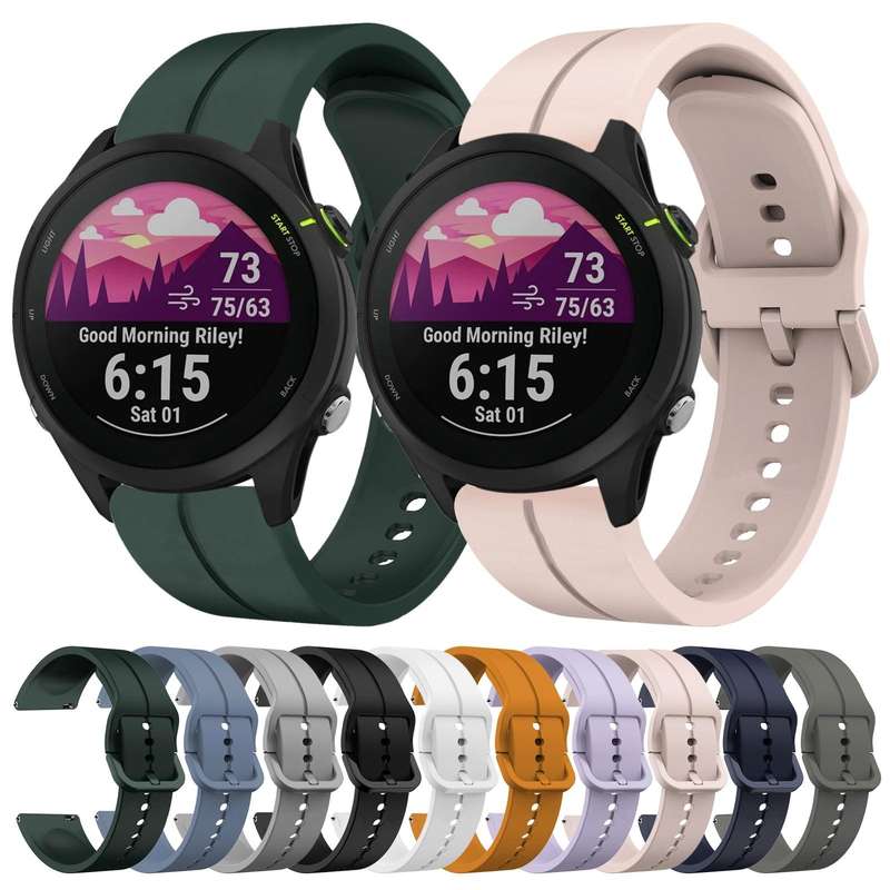 For Garmin Forerunner 255 Music 22mm Loop Silicone Watch Band(Blue)
