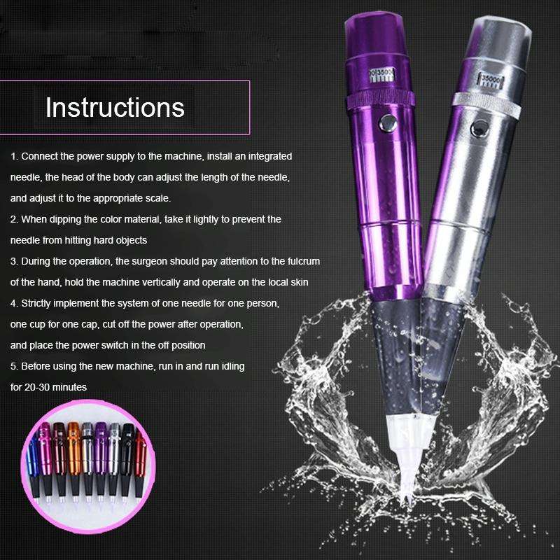 Semi-Permanent Tattoo Pen Apprentice Bleaching Lip Tattoo Eyebrow Instrument(Red)