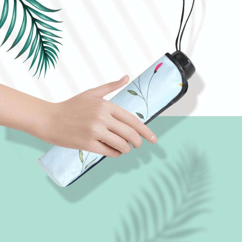 Folding Simple Dual-Purpose Sun Umbrella(White)