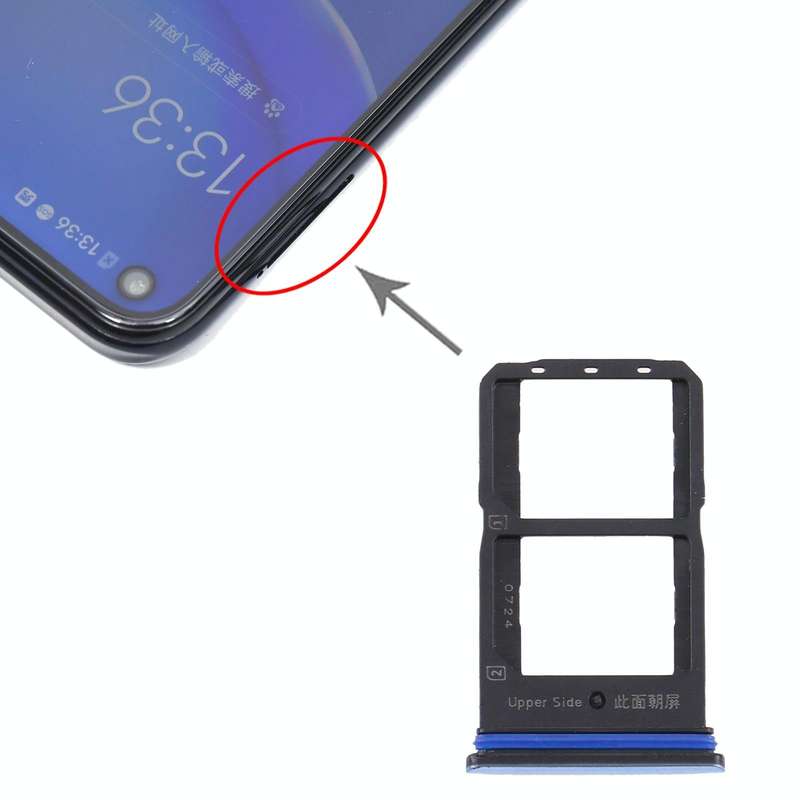 For Vivo Y70s V2002A SIM Card Tray + SIM Card Tray (Silver)