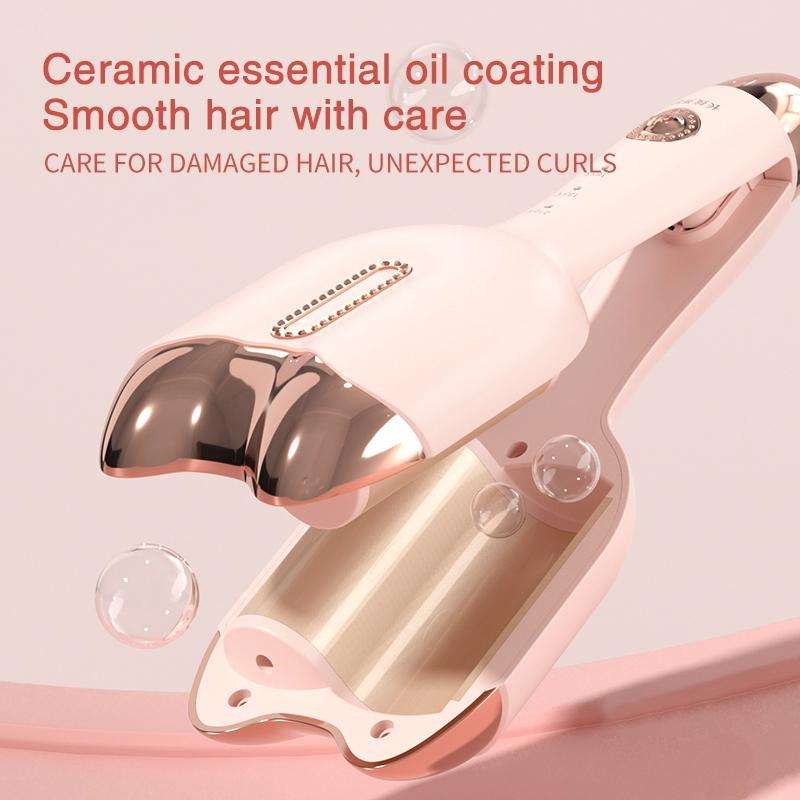 LC-101 32mm Cat Paw Egg Roll Hair Curler 3 Level Temperature Control Curling Iron ,EU Plug(Blue)