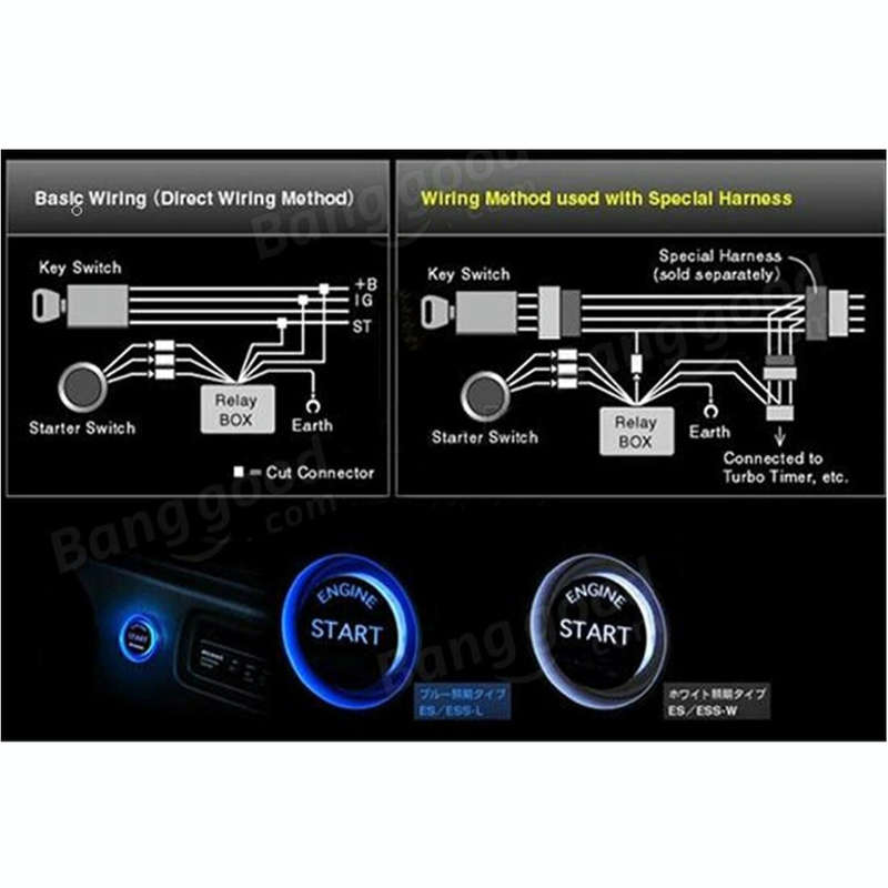One-button Start Starter Switch with Illumination Engine Start Pivot Illumination Starter with Re...